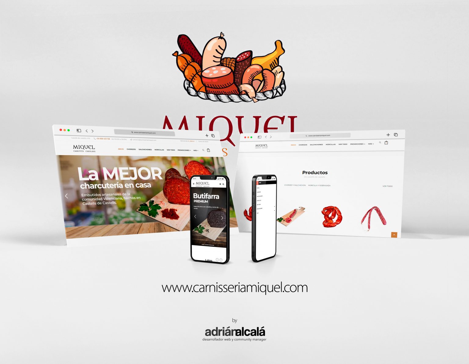 Diseño web Carnisseria Miquel (Carnicería)