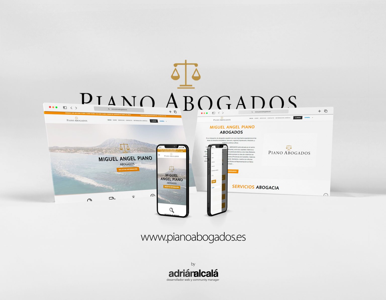 Diseño web Piano Abogados (Despacho de abogados)