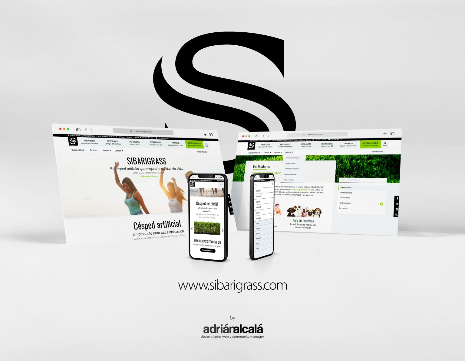 Diseño web y desarollo de ERP Sibarigrass (Empresa de instalación de césped artificial)