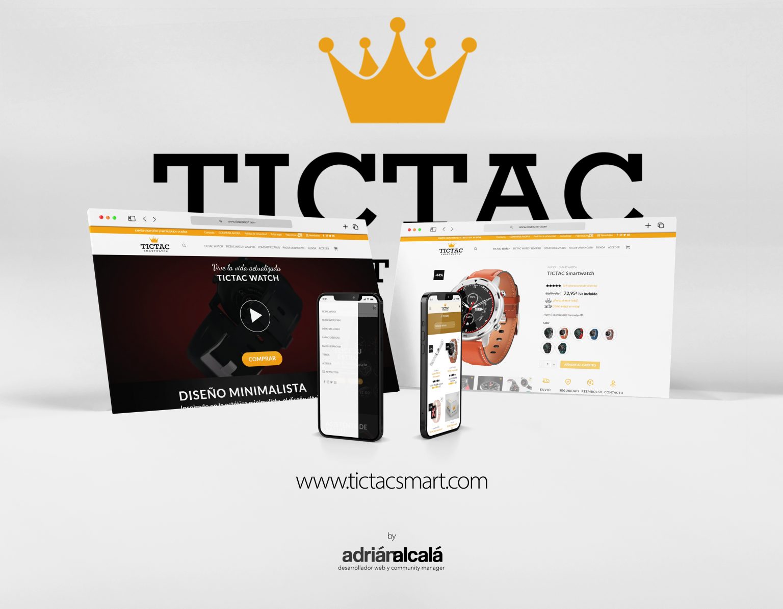 Diseño web y mantenimiento TicTac Watch (Tienda online de relojes inteligentes)