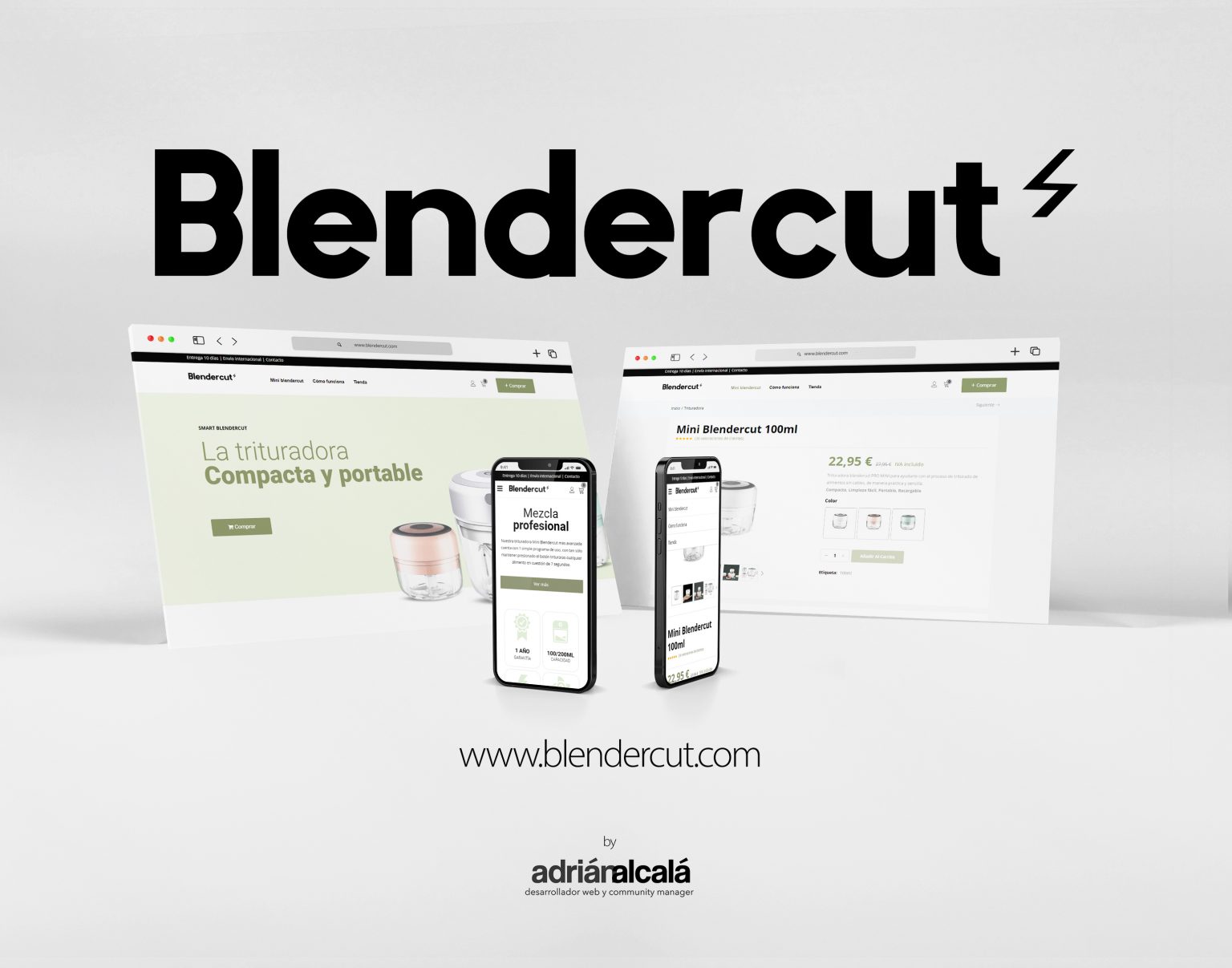 Diseño web y mantenimiento Blendercut (Tienda online de trituradoras portatiles)