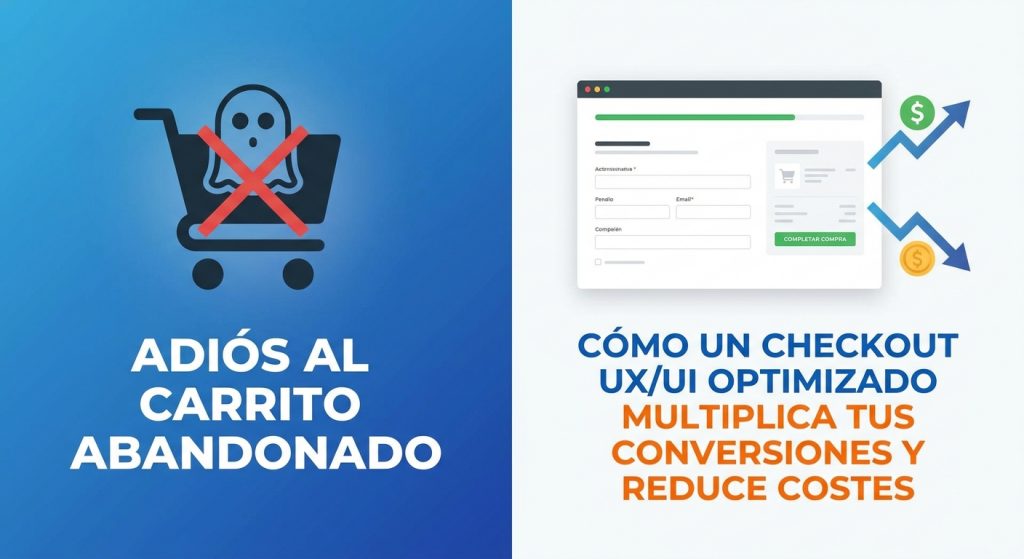 e-commerce - Adiós al Carrito Abandonado: Cómo un Checkout UX/UI Optimizado Multiplica tus Conversiones y Reduce Costes.