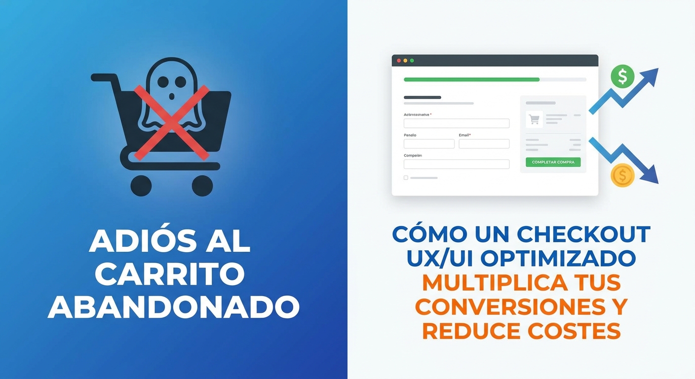 e-commerce - Adiós al Carrito Abandonado: Cómo un Checkout UX/UI Optimizado Multiplica tus Conversiones y Reduce Costes.