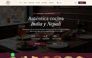 Portada de la página web de The Everest, restaurante, diseñada por Adrián Alcalá
