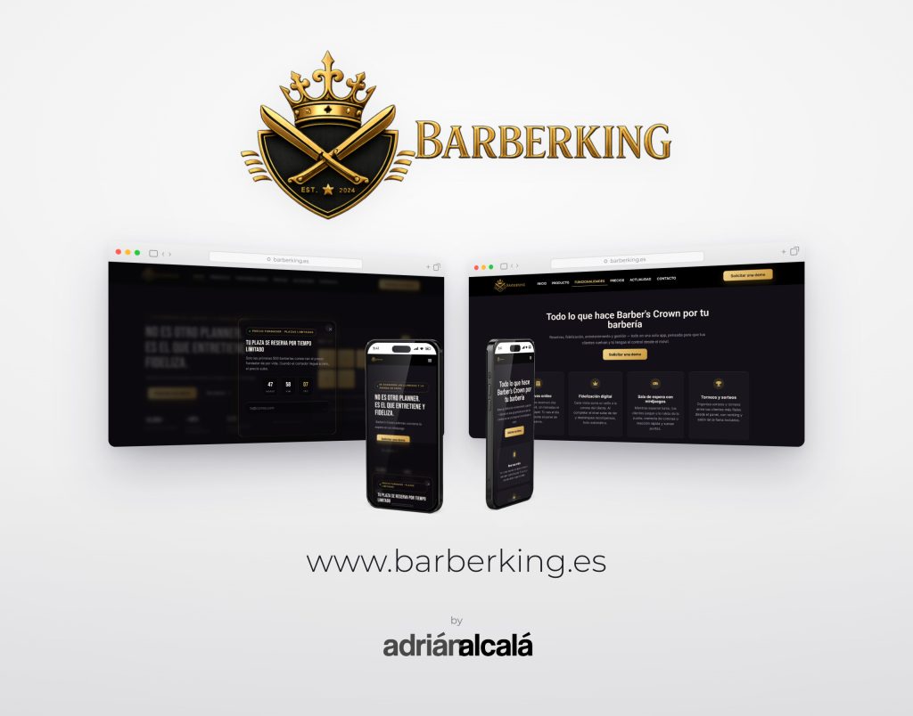 Barber King — proyecto real del portfolio