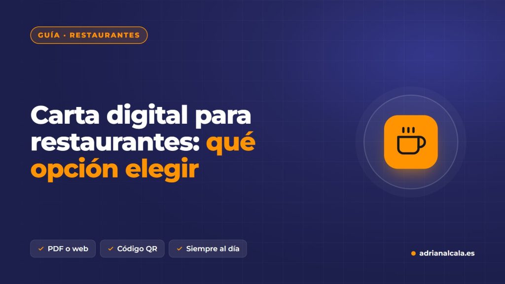 Carta digital para restaurantes: PDF, código QR o carta en la web