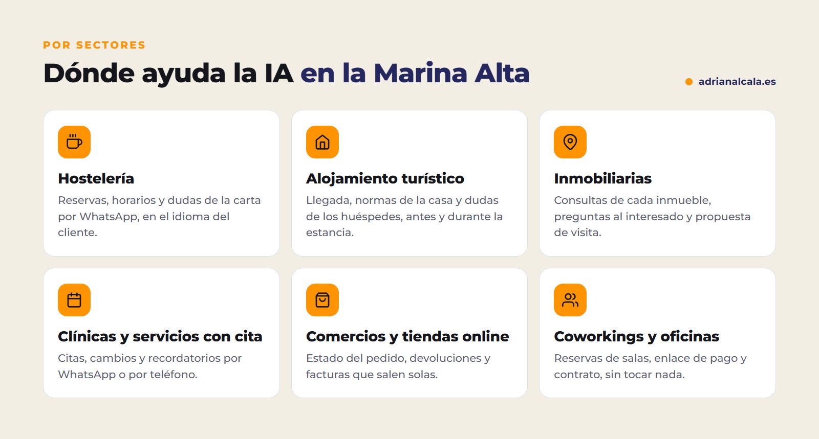 Usos de la inteligencia artificial en los negocios de Dénia y la Marina Alta: hostelería, alojamiento turístico, inmobiliarias, clínicas, comercios y coworkings