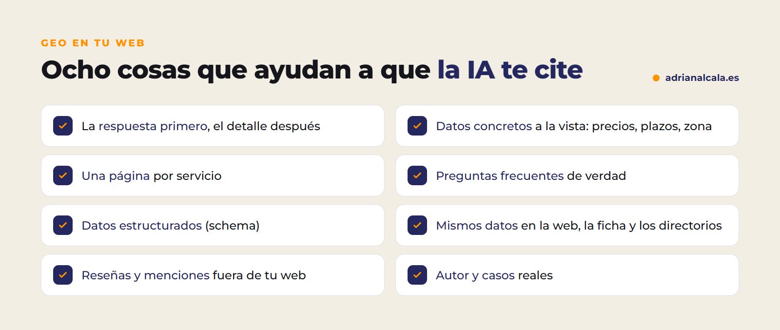 Ocho cosas que ayudan a que los asistentes con inteligencia artificial entiendan una web y la citen