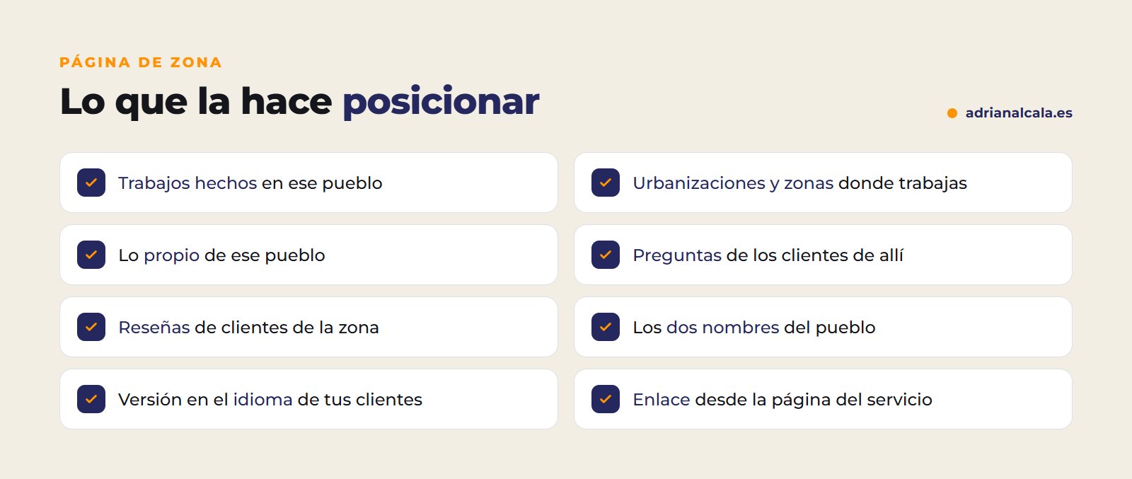 Lo que debe tener una página de zona para posicionar en cada pueblo de la Marina Alta