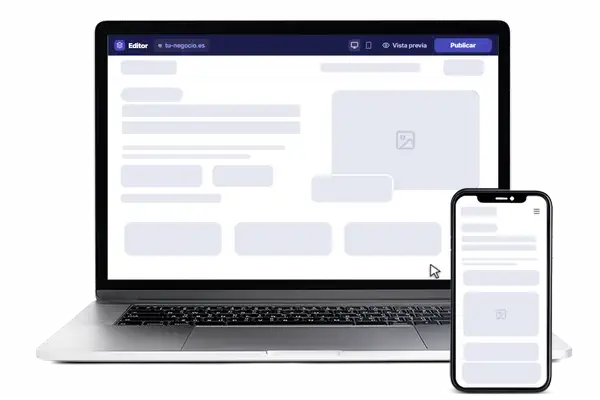 Una web a medida que se monta en el portátil y en el móvil, lista para publicar