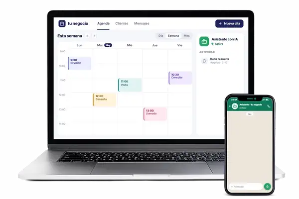 Un agente de IA responde por WhatsApp y deja la cita apuntada en la agenda