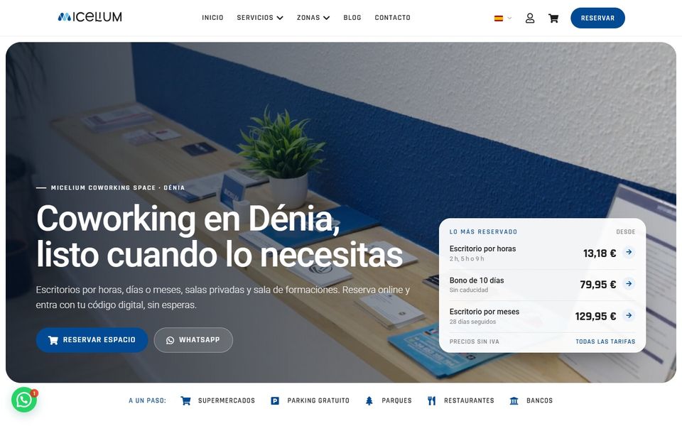 Web de Micelium Coworking